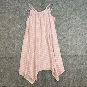 Melrose and Market Girls Light Pink Striped Handkerchief Summer Dress Sundress